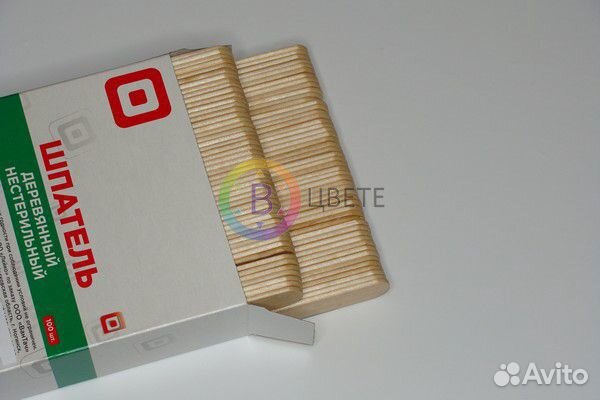 Шпатель деревянный Эконом в коробке 100 шт