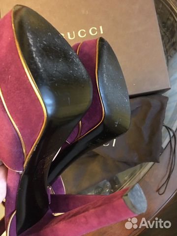 Замшевые босоножки- туфли Gucci Замшевые босоножки- туфли Gucci