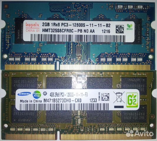 Память PC3-12800s для Notebook