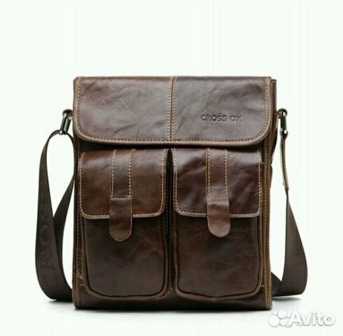 Мужская кожаная сумка, новая Мужская кожаная сумка, новая