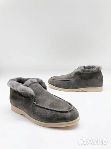 Лоферы женские Loro Piana замша, мех Лоферы женские Loro Piana замша, мех