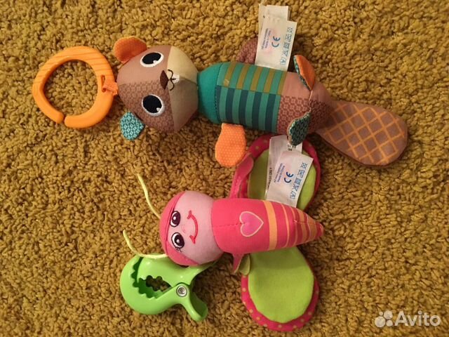 Подвески погремушки Tiny Love Бабочка и Бобрик Подвески погремушки Tiny Love Бабочка и Бобрик