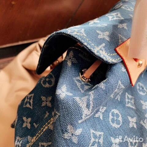 Женский новый городской рюкзак джинс Louis Vuitton Женский новый городской рюкзак джинс Louis Vuitton