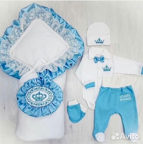 Комплект на выписку для новорождённых с одеялом