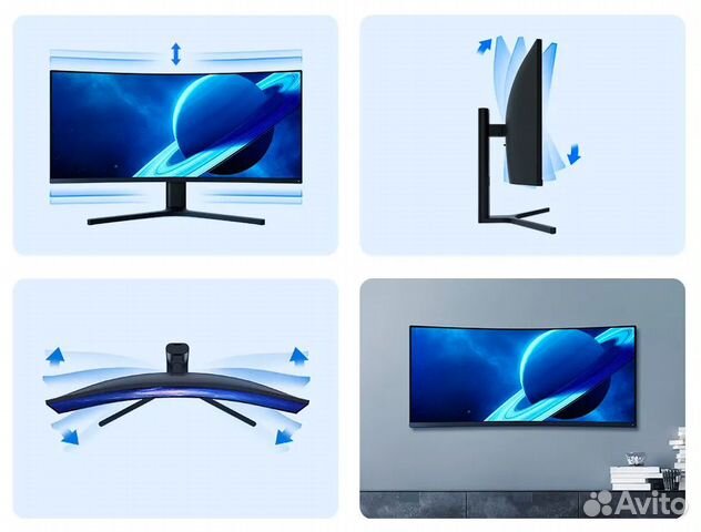 Монитор xiaomi curved display 34 black Монитор xiaomi curved display 34 black