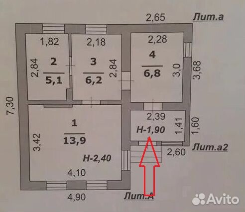 Дом 38 м² на участке 10 сот. Дом 38 м² на участке 10 сот.