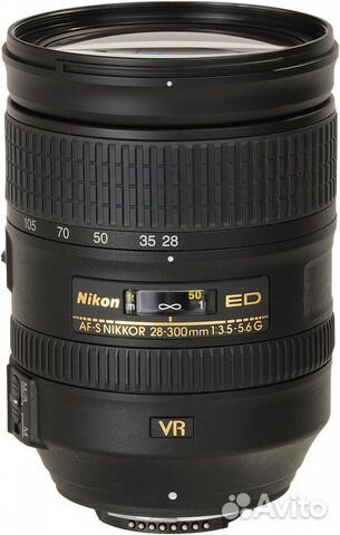 Объектив Nikon 28-300мм f/3.5-5.6G ED VR AF-S Объектив Nikon 28-300мм f/3.5-5.6G ED VR AF-S
