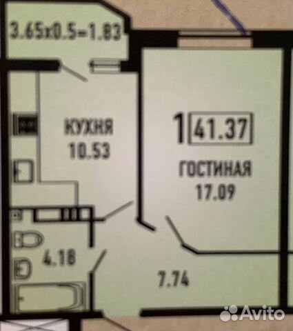 1-к квартира, 41.4 м², 7/19 эт. 1-к квартира, 41.4 м², 7/19 эт.