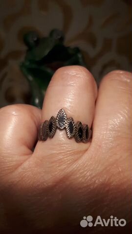 Серьги и колечко серебро