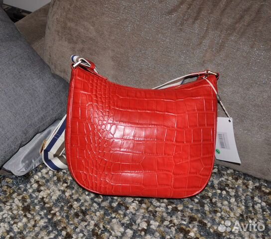 Brookfield новая кожаная сумка красная италия