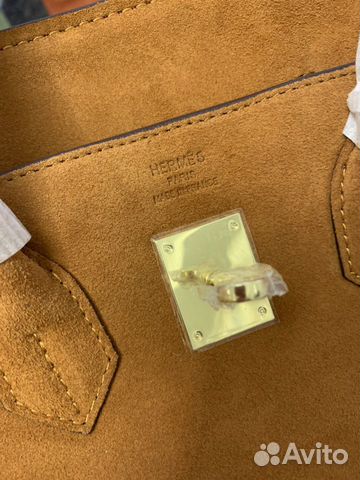 Сумка женская Hermes натуральная замша рыжая