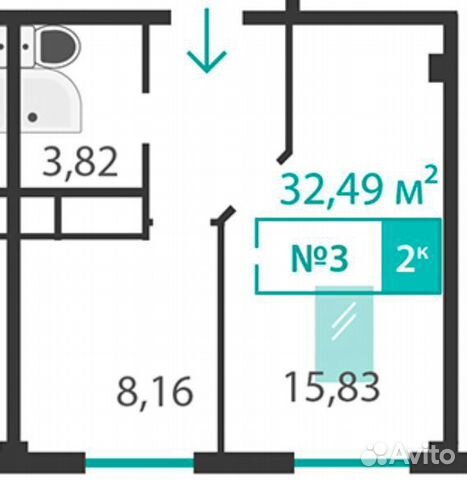 1-к квартира, 34 м², 10/10 эт.