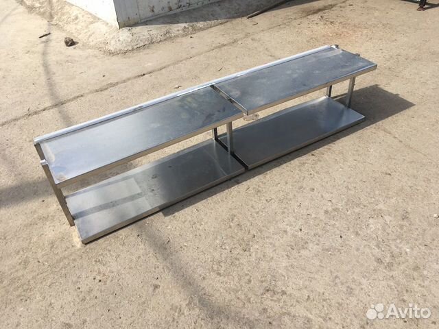 Полка навесная из нержавейки 150/32/30 Полка навесная из нержавейки 150/32/30