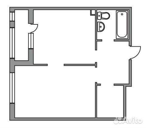 1-к квартира, 41.2 м², 2/24 эт. 1-к квартира, 41.2 м², 2/24 эт.