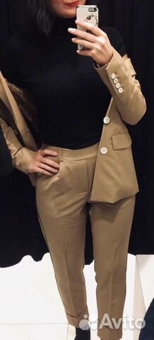 Новые бежевые брюки Bershka Новые бежевые брюки Bershka