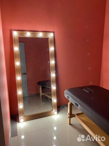 Гримерное зеркало 175/80 с лампочками