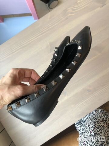 Балетки Valentino Rock Stud noir оригинал р 39,5 Балетки Valentino Rock Stud noir оригинал р 39,5
