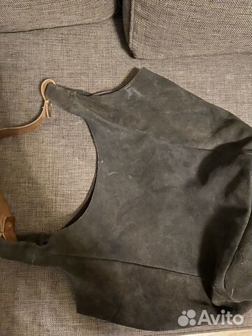 Сумка мешок коричневая натуральная замша Сумка мешок коричневая натуральная замша