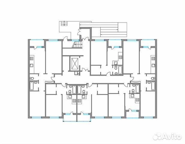 2-к квартира, 61.3 м², 1/6 эт.