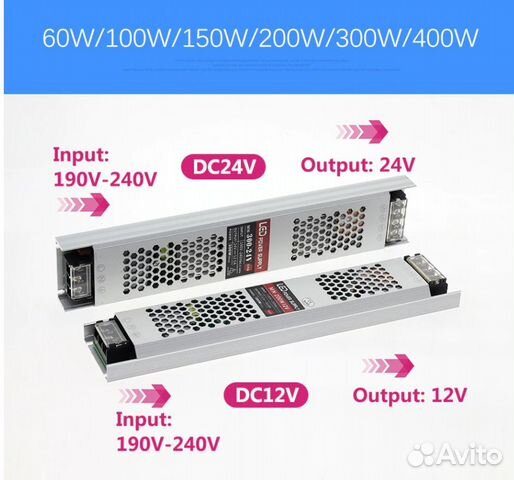 Питание для светодидных лент 12V