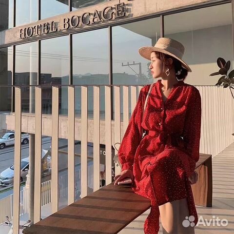 Платье - халат в корейском стиле