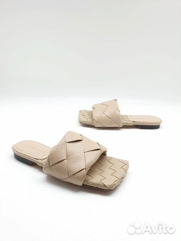 Шлепки женские bottega veneta кожа