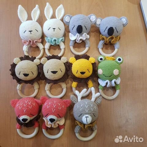 Детская погремушка-грызунок Зайка