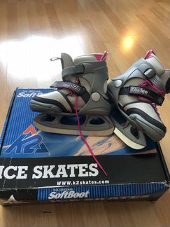 Коньки К2, раздвижные, р-р 29-34