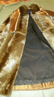 Шуба мутоновая с норковым воротником