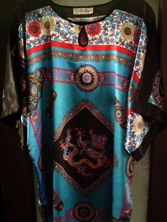 Женское шелковое кимоно/р-р 48