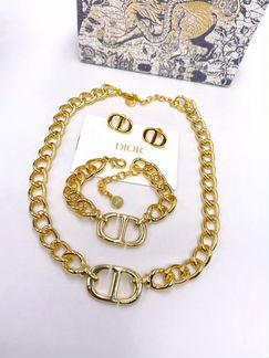 Колье браслет Серьги Dior новые