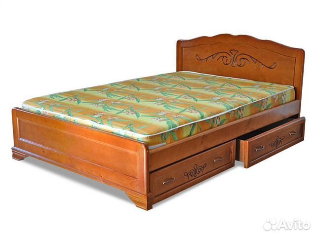 Кровать - тахта Муза из дерева с ящиками