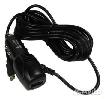 Зарядка в Авто - microusb 3 метра, 2А + USB выход
