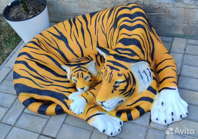 Садовая фигура Тигр с тигренком