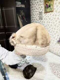 Шапки женские, норковый берет и тд