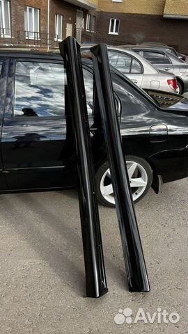 Накладки на пороги mitsubishi Lancer 9