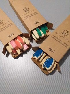 Зубная щетка бамбуковая, набор 10 шт