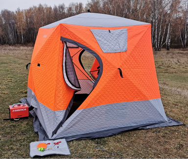 Палатка зимняя Terbo mir, куб, 3 слоя 2017 с полом