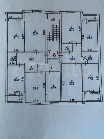 2-к. квартира, 76 м², 3/4 эт.