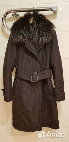 Плащ-пальто, демисезон, на синтепоне, 42-44, бу