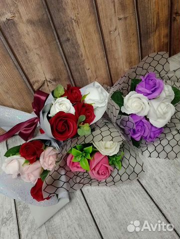 Букет из мыльных цветов