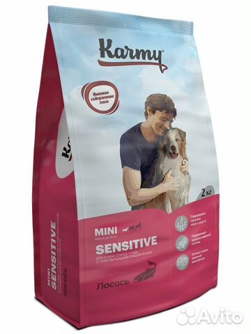 Сухой корм Karmy Sensitive Mini Adult (лосось)