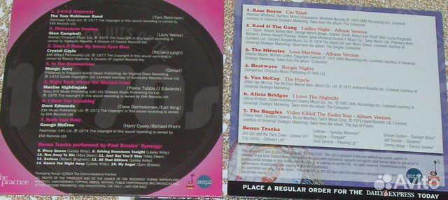 Музыкальный cd диск Англия диско поп музыка 1970 х
