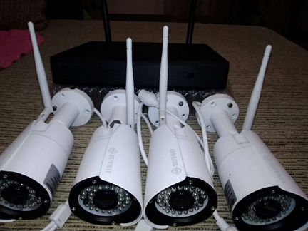 Комплект Видеонаблюдения WI-FI Defeway 4cam+1TB