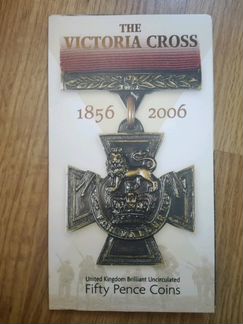 50 пенсов 2006 г. 150 лет Крест Виктории буклет