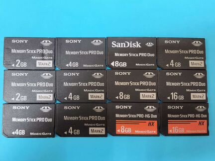 Карта памяти Memory Stick PRO Duo 2/4/8/16/32/64GB