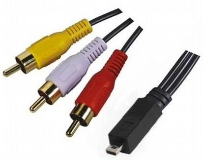 Кабель с uc-e6 mini USB 8pin на 3 rca для Nikon