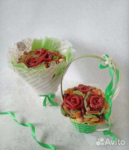 Корзинка из сухофруктов / подарок на 8 марта