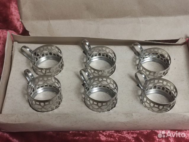 Подстаканники СССР мельхиор чайный набор Армения