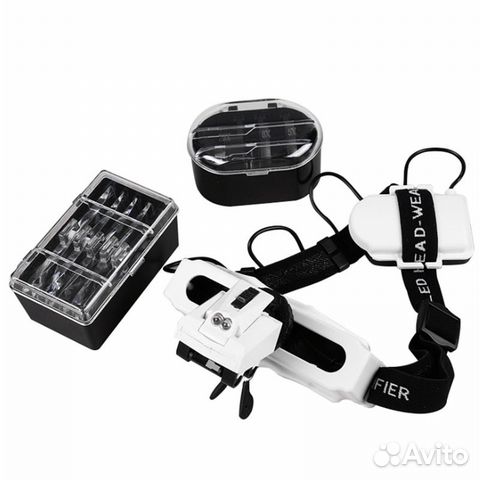 Увеличительные очки с подсветкой, 8 линз 1X-28X